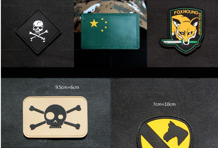Magical badge outdoor bagpack national flag badge army fans strap PVC shoulder badge UD16602 